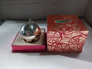 Wallace Sleigh Bell 1977 Christmas Ornament Silver Plate Box - Picture 1 of 4