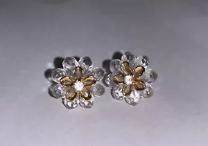 Vintage blumenklar Kunststoff Avon austauschbare Ohrringe 3 in 1! - Bild 1 von 10
