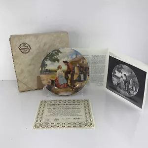 Oklahoma Collector Plate -Oh what a Beautiful Morin - Edwin M Knowles - Picture 1 of 7