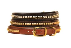 Tory Leder Clincher Hundehalsband - schwarz, Eichenrinde, Havanna, Größe 12-26 - Bild 1 von 5