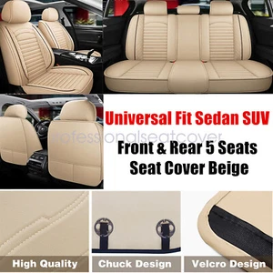 Car 5-Seat Covers For JEEP Grand Cherokee 2011-2021 PU Leather Full Set Cushion - Picture 1 of 12
