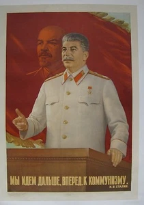 Vintage Soviet Russian Poster, 1950 very RARE RARE RARE 100% original - Imagen 1 de 12