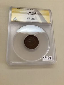 1864 Indian cent With L on Ribbon ANACS VF 25 - Picture 1 of 12