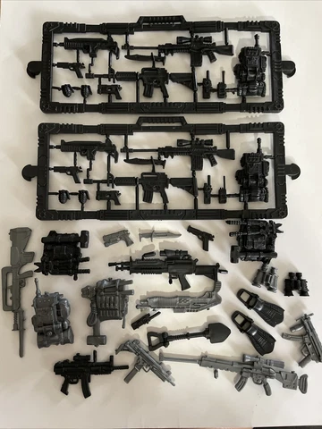 Chap Mei Soldier Action Figure Weapons Accessories Lot Guns Grenades Backpack Cover