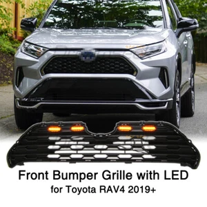 Für Toyota RAV4 XA50 2019-2023 Kühlergrill Frontgrill Schwarz matt Mit LED Lampe - Bild 1 von 10