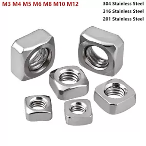 Vierkantmuttern DIN 557 Edelstahl A2 A4 M3 M4 M5 M6 M8 M10 M12 Vierkant Muttern - Bild 1 von 13