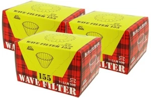 JAPÓN Kalita KWF-155 Wave Café Filtro Blanco 50 Hojas x Paquete de 3 Con SEGUIMIENTO - Imagen 1 de 5