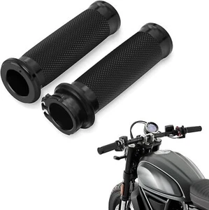 1" Motorcycle Handle Bar Hand Grips Fit For Harley Honda Yamaha Kawasaki Suzuki - Picture 1 of 12