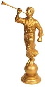Estatua One Moment In Time S31 Ángel Moroni Tono Dorado 15" Mármol Cultivo Mormón - Imagen 1 de 3