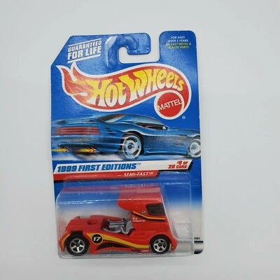 Hot Wheels 1999 First Editions Semi-Fast #914 Black And Red 5sp 8 Of 26  - Image 1 of 3