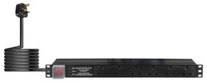 19" Power Distribution Unit with 3 Way Surge Protection, 6 Gang, 1U, 3m - P710EE - Picture 1 of 2