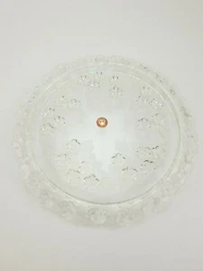 Vintage German Waltherglas Glass Cake Platter Plater Flower Decor E/0283 - Picture 1 of 4