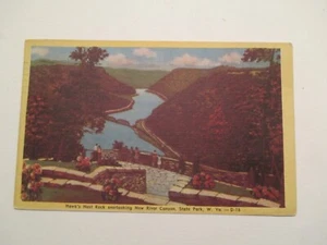 West Virginia Postkarte Falkennest Rock State Park Neu River Canyon WV - Bild 1 von 2