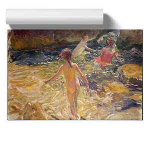 Joaquin Sorolla Y Bastida Swimming In The Sea Unframed Wall Art Poster Print - Picture 1 of 4