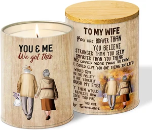 Personalized Lavender Candles Christmas Gift for Wife, Anniversary Wedding Valen - Picture 1 of 12