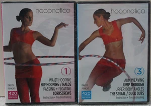 2 NEW Hoopnotica workout DVD Volume 1 & 3 waist hooping hip arm lot hula hoop - Picture 1 of 4