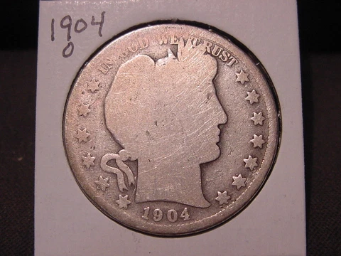 1904-O BARBER HALF NICE ORIGINAL POPULAR BETTER DATE Cover
