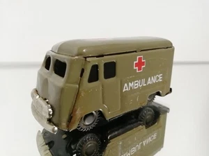 Ambulanza dell'esercito in latta litografica Croce Rossa in verde Made in Japan - Foto 1 di 10
