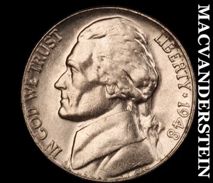 1948 Jefferson Nickel - Scarce High Grade Lustrous No Reserve #D4677 - Bild 1 von 2