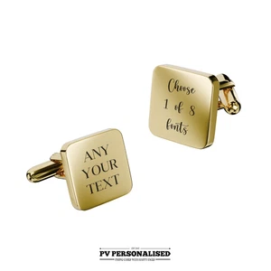 Gemelos Personalizados Grabados Personalizados Cualquier Texto para Boda Papá Marido Hijo - Imagen 1 de 13