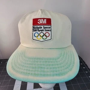 Cappello snapback American Mills uomo bianco 1988 Olimpiadi 3M sponsor mondiale - Foto 1 di 9