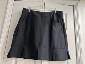 Schwanz schwarz Tennis/Golf Rock Skort ~ 3 Taschen ~ plissierter Saum ~ 19,75" lang ~ Größe 14 - Bild 1 von 8