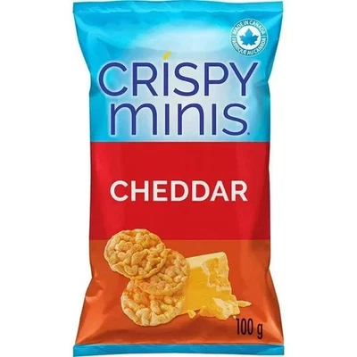 3 Bags x Quaker Crispy Minis Cheddar Flavour Brown Rice Chips 100g - FRESH - Bild 1 von 4