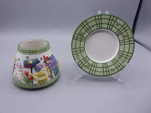 Yankee Candle FRESH FLOWERS 3.75" Candle Shade & Plate Birdhouse Buzón Colmena - Imagen 1 de 4
