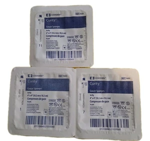 ESPONJAS GASA COVIDIEN CURITY 16 CAPAS 4X4 REF# 7605 ESTÉRILES. 1 pack de 10 - Imagen 1 de 4