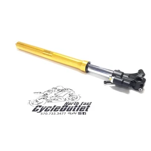 2014 08-16 YAMAHA YZF R6 OEM LEFT FRONT FORK SHOCK SUSPENSION BENT - Picture 1 of 18