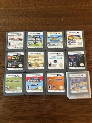 12-Nintendo DS Game Lot Used Without Boxes & Case Mario,Tetris & Others - Image 1 of 4