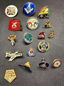 Vintage Florida Masonic Shriner and Other Lapel Pins Lot B - Picture 1 of 8