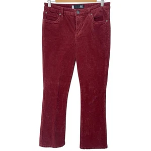Kut From The Kloth Womens Corduroy Pants Karen Baby Bootcut Red Wine Sz 4 - Picture 1 of 8