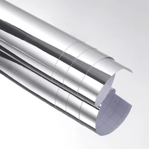 Flexible Spiegelaufkleber für Wände Flexible Spiegelfolie Selbstklebend Silber Wa - Bild 1 von 2