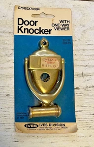 Ives Türklopfer Vintage massiv Messing mit Einwegbetrachter NEU USA - Bild 1 von 4