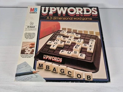 Vintage Upwords 3 Dimensional Word Board Game 1985 MB Games 100% Complete Boxed  - Image 1 of 4