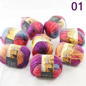 SALE LOT of 8 Skein x 50gr NEW Chunky Colorful Rug Knitting Scores Wool Yarn 01 - Picture 1 of 18