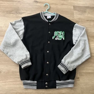Vintage 90s New York Jets Majestic Varsity Jacket Men Size Large Made In USA - Picture 1 of 7