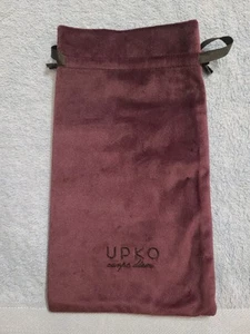 UPKO Carpe Diem Embroidered Burgundy Velvet Drawstring Dust Bag, 10x5.5 - Picture 1 of 4