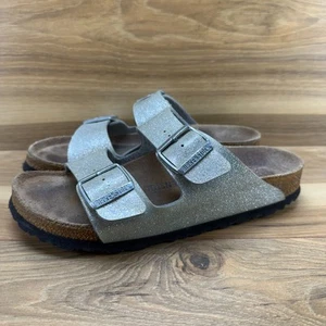 Birkenstock Arizona Damen 8 N EU 39 Weichbettung Silber Glitzer Slipper Sandalen - Bild 1 von 10