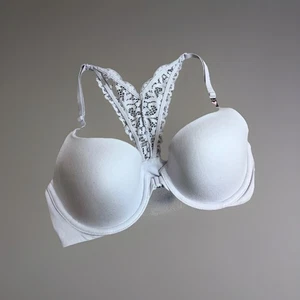 Sujetador Body By Victoria’s Secret Forrado Demi Sólido Azul Claro Encaje Cierre Frontal 32D - Imagen 1 de 4