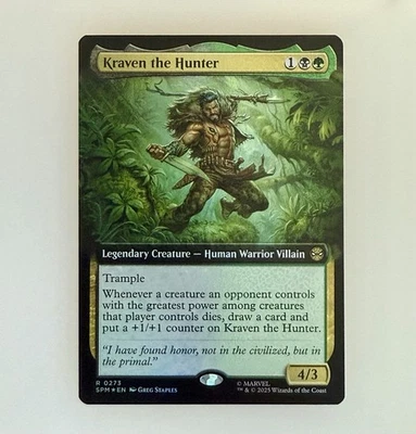 Magic the Gathering: Kraven the Hunter (Extended Art) Marvel's Spider-Man Foil - Image 1 of 2