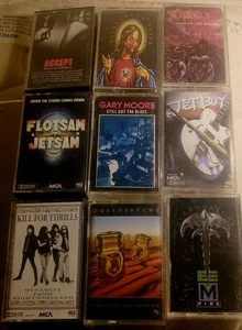Hard Rock/80's Metal Cassette Tape Lot (9) - Picture 1 of 9