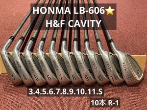 HONMA LB-606 H&f CAVITY Iron Set 3-11-SW(10Clubs) / Flex R-1 - Picture 1 of 18