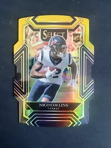 2021 Select Nico Collins Club Level Black & Gold Die Cut Prizm Rookie Card #269 - Picture 1 of 2