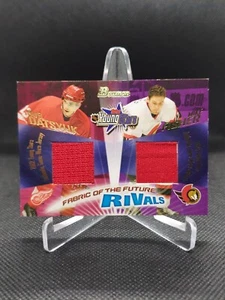 2002 Bowman Pavel Datsyuk/ Mike Fisher  Fabric Of The Future Rivals 236/250 RC - Picture 1 of 3