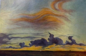 1903 Vintage Magazine Illustration S W Stokes Illustrations of a Tropical Sunset - Picture 1 of 2