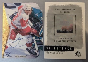 Steve Yzerman 1999-2000 SP auténtica recompra automática tarjeta 2/2 con certificado UD - Imagen 1 de 2