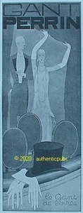 PUBLICITE PERRIN LE GANT DE SOIREE SIGNE LEPAPE DE 1925 FRENCH AD GLOOVE PUB - Imagen 1 de 1