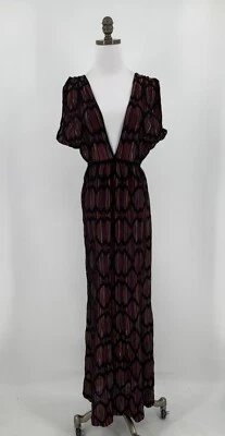 Maxi Vestido Missoni Para Mujer Multicolor Zig Zag Elastizado Cuello en V Espalda Baja Talla 2 Nuevo con Etiquetas Foto 1 de 4
